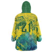 Custom Brasil Concept Guacamayo 2026 Floral Wearable Blanket Hoodie Green Edition