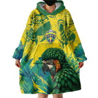 Custom Brasil Concept Guacamayo 2026 Floral Wearable Blanket Hoodie Green Edition