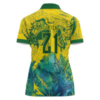 Custom Brasil Concept Guacamayo 2026 Floral Women Polo Shirt Green Edition