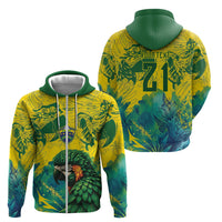 Custom Brasil Concept Guacamayo 2026 Floral Zip Hoodie Green Edition
