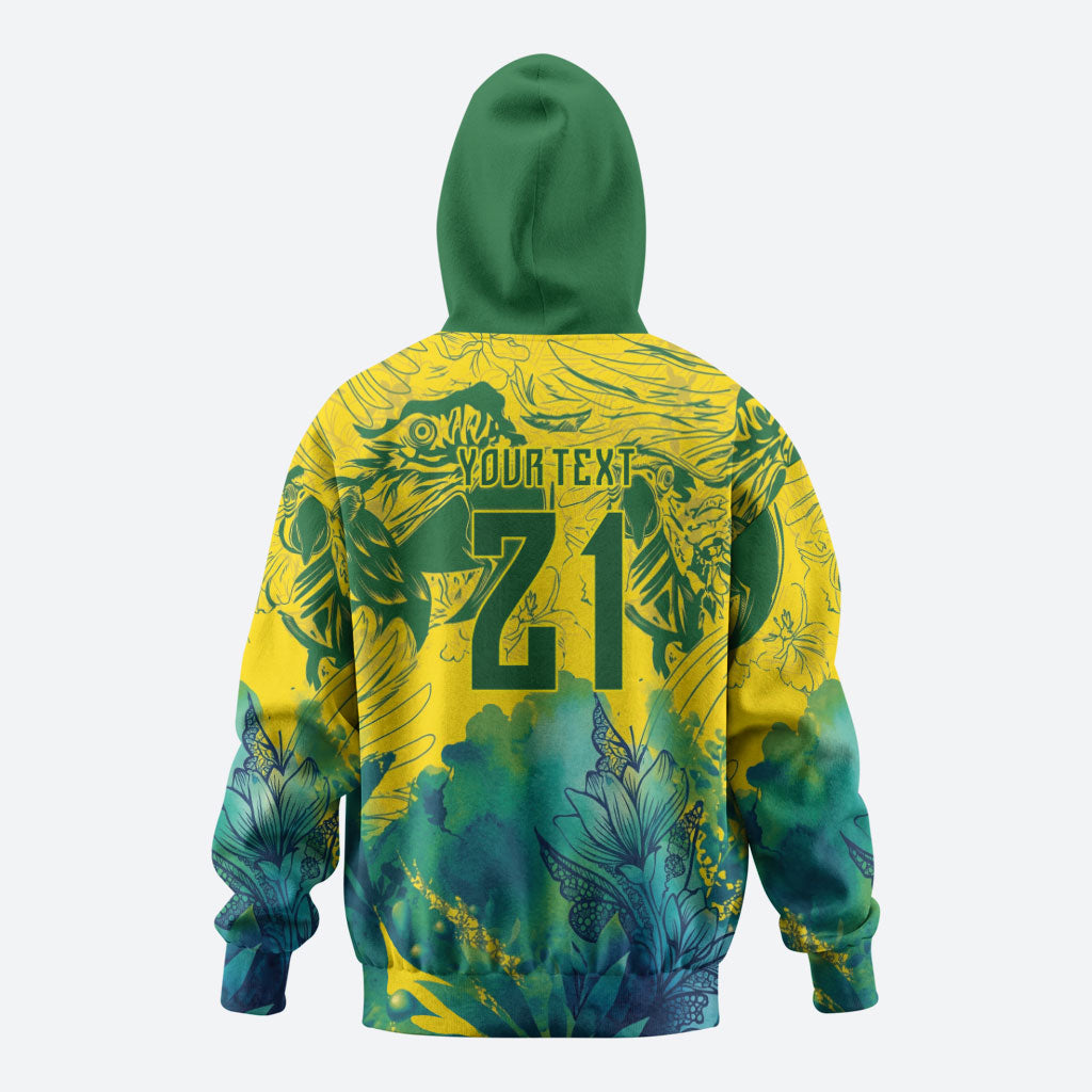 Custom Brasil Concept Guacamayo 2026 Floral Zip Hoodie Green Edition