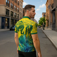 Custom Brasil Concept Guacamayo 2026 Floral Zipper Polo Shirt Green Edition