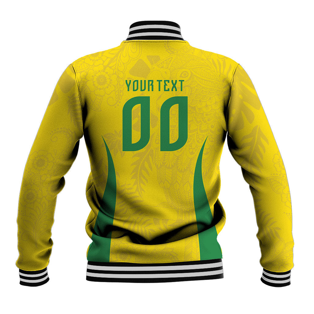 Custom Brasil Concept Parrot Football Baseball Jacket Macaw Bird Floral Tribal Edition 2026