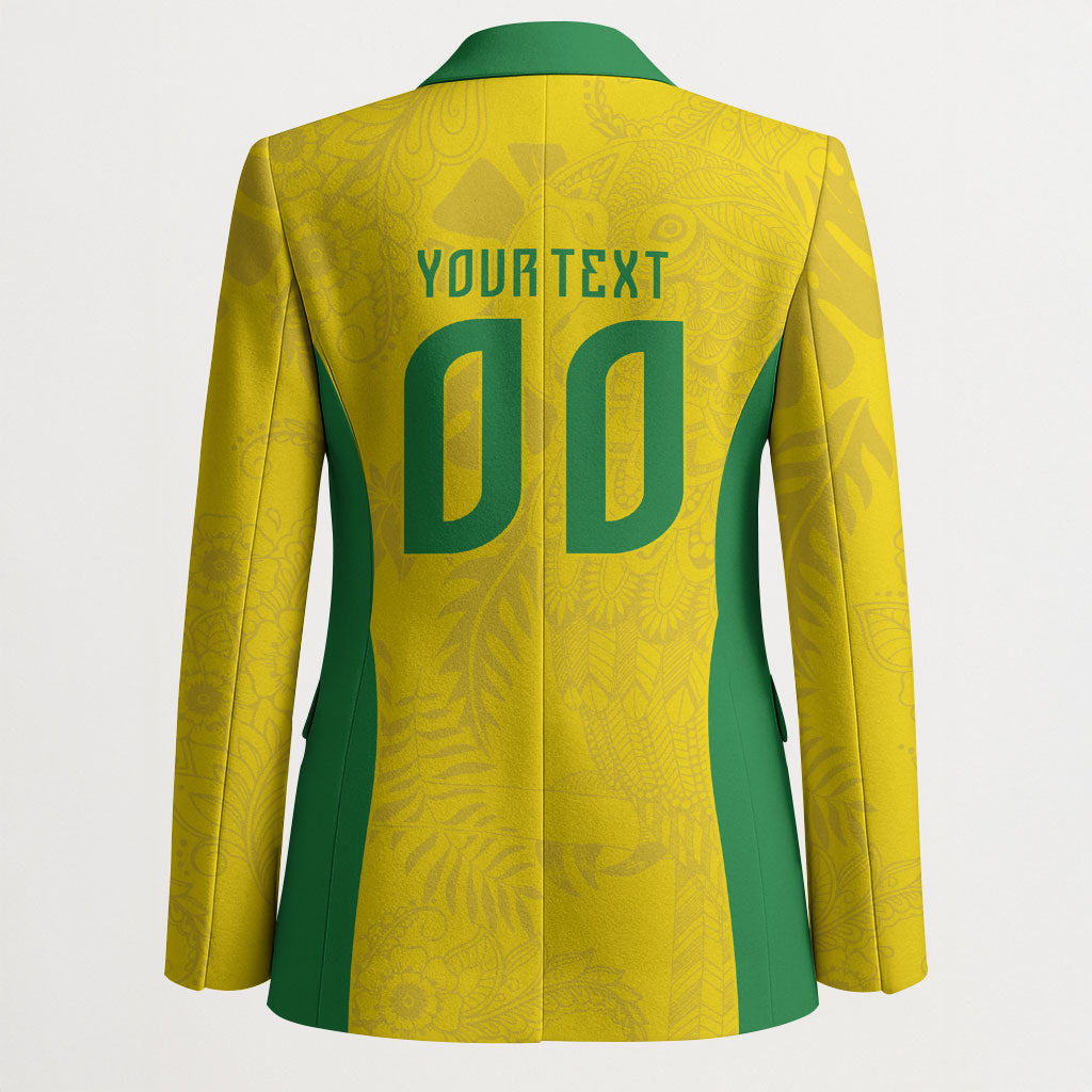 Custom Brasil Concept Parrot Football Blazer Macaw Bird Floral Tribal Edition 2026