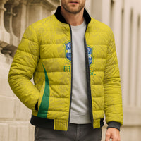 Custom Brasil Concept Parrot Football Bomber Puffer Jacket Macaw Bird Floral Tribal Edition 2026