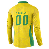 Custom Brasil Concept Parrot Football Button Sweatshirt Macaw Bird Floral Tribal Edition 2026