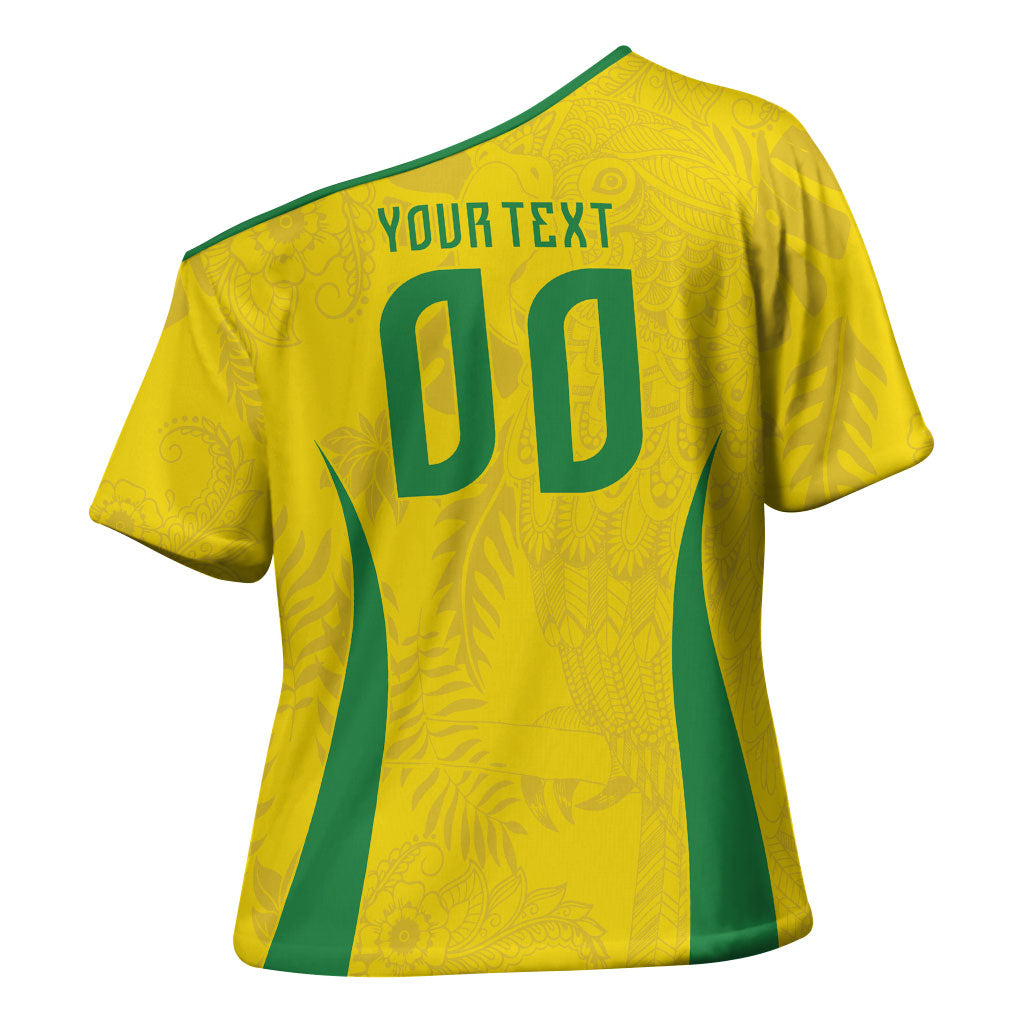 Custom Brasil Concept Parrot Football Cross Shoulder Shirt Macaw Bird Floral Tribal Edition 2026