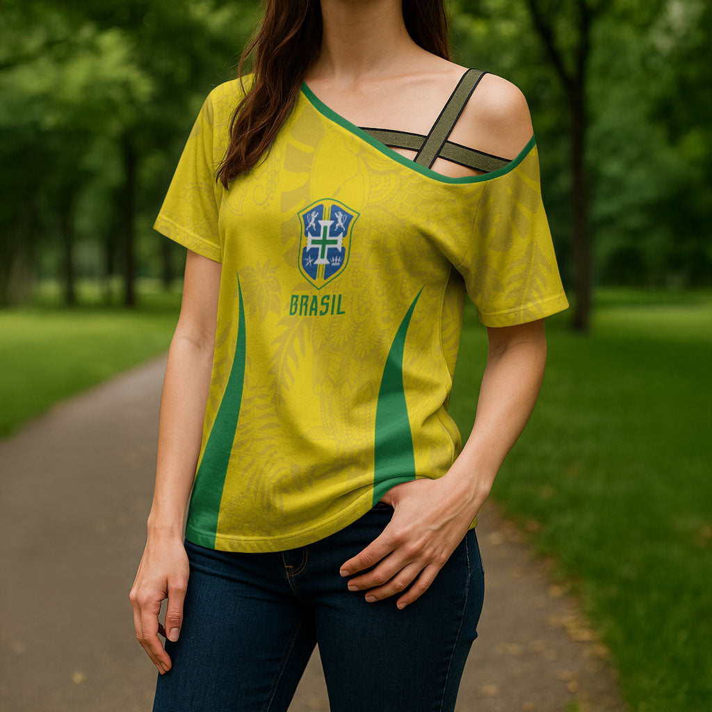 Custom Brasil Concept Parrot Football Cross Shoulder Shirt Macaw Bird Floral Tribal Edition 2026