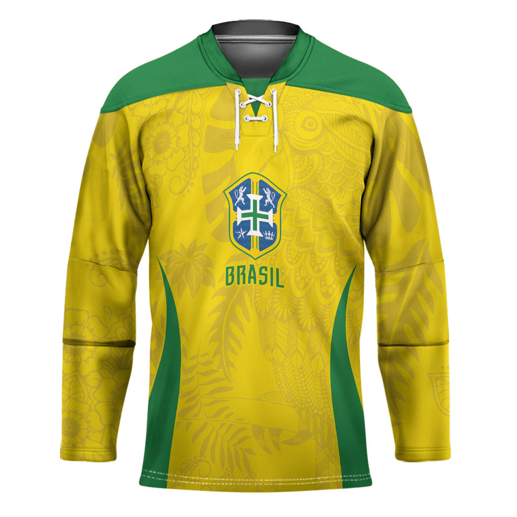 Custom Brasil Concept Parrot Football Hockey Jersey Macaw Bird Floral Tribal Edition 2026