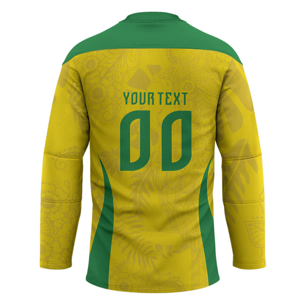 Custom Brasil Concept Parrot Football Hockey Jersey Macaw Bird Floral Tribal Edition 2026