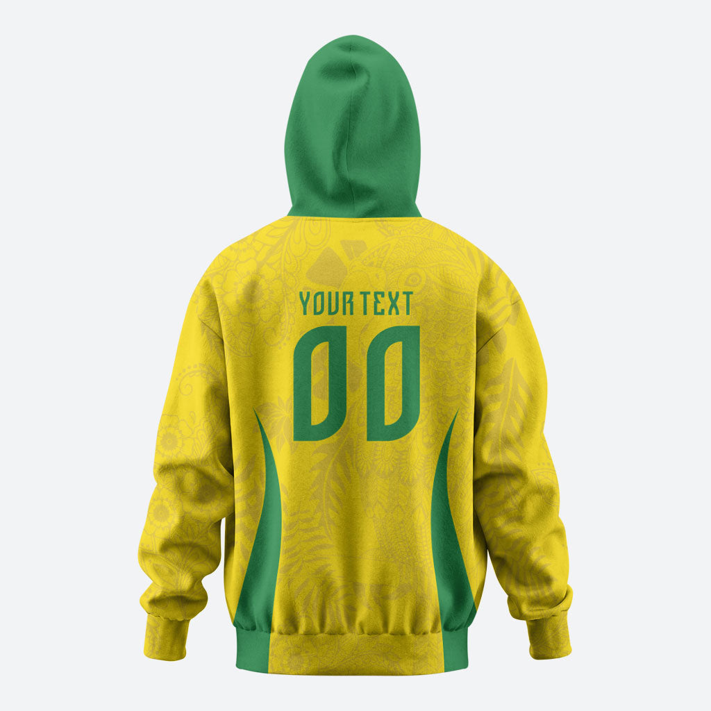 Custom Brasil Concept Parrot Football Hoodie Macaw Bird Floral Tribal Edition 2026