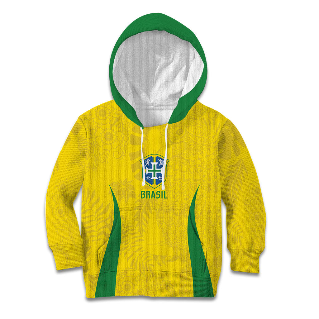 Custom Brasil Concept Parrot Football Kid Hoodie Macaw Bird Floral Tribal Edition 2026