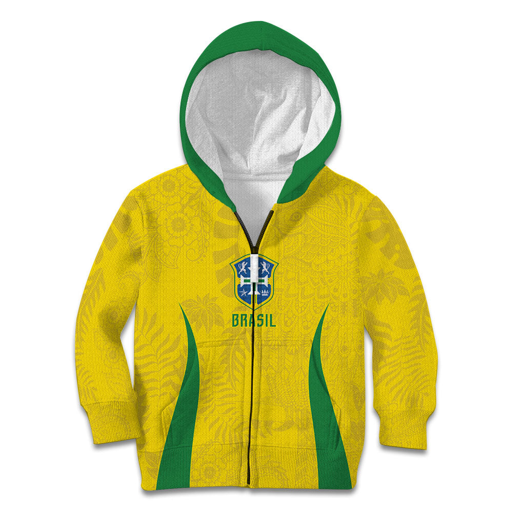 Custom Brasil Concept Parrot Football Kid Hoodie Macaw Bird Floral Tribal Edition 2026