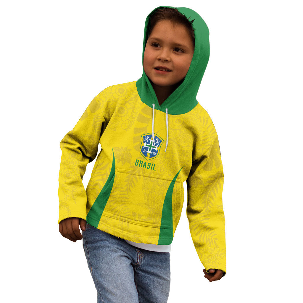 Custom Brasil Concept Parrot Football Kid Hoodie Macaw Bird Floral Tribal Edition 2026
