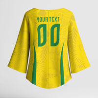 Custom Brasil Concept Parrot Football Kimono Sleeve Blouse Macaw Bird Floral Tribal Edition 2026