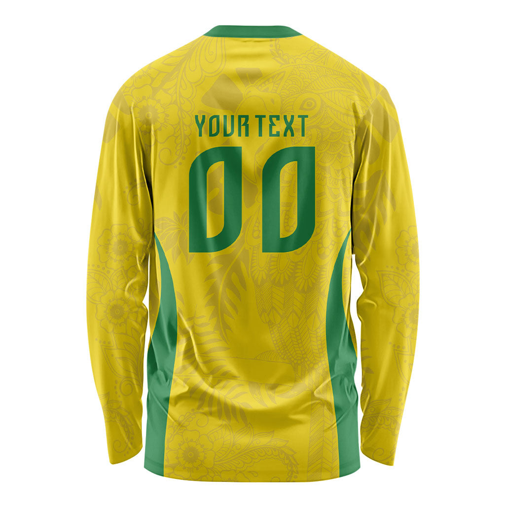 Custom Brasil Concept Parrot Football Long Sleeve Shirt Macaw Bird Floral Tribal Edition 2026