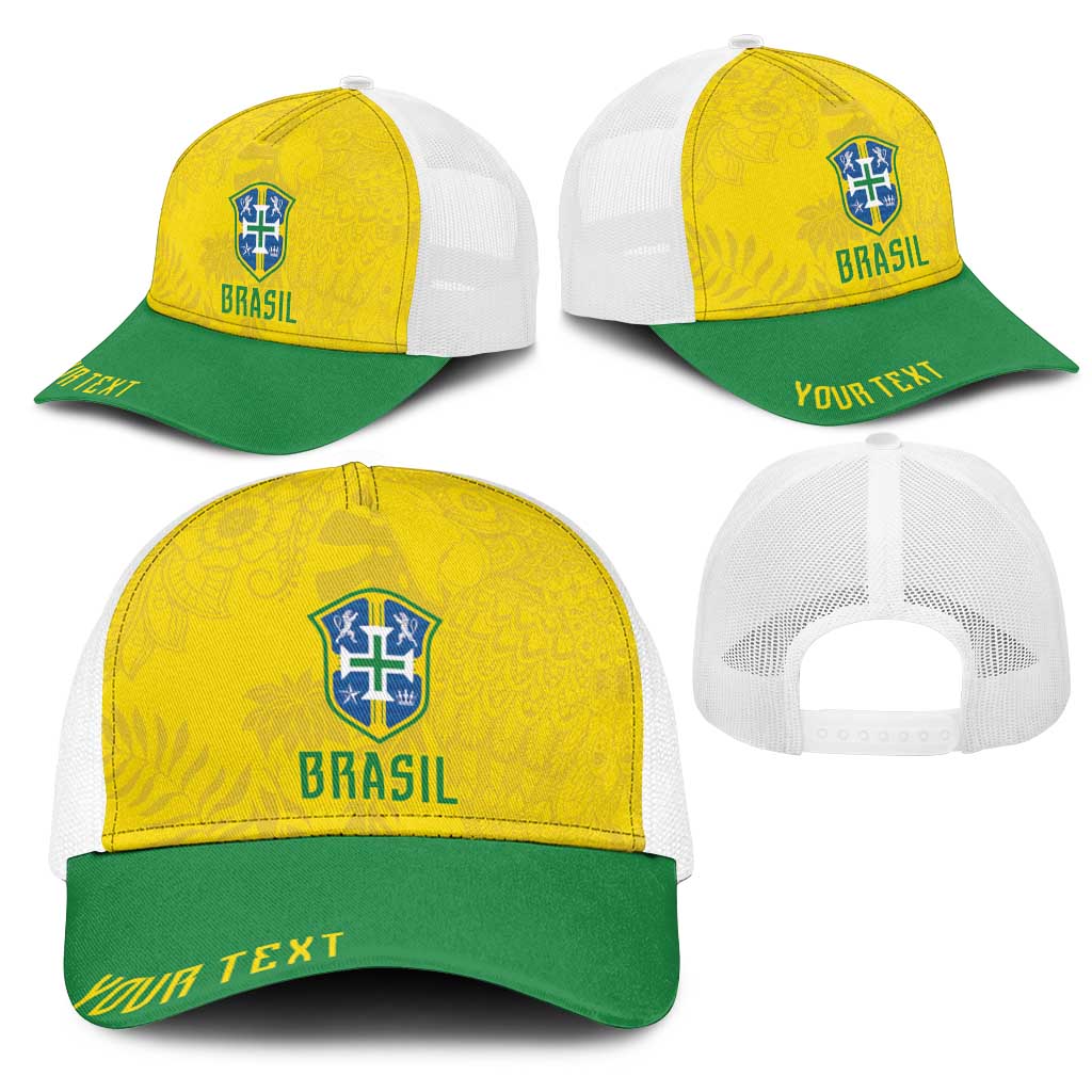 Personalized Brasil Concept Parrot Football Mesh Trucker Cap Macaw Bird Floral Tribal Edition 2026