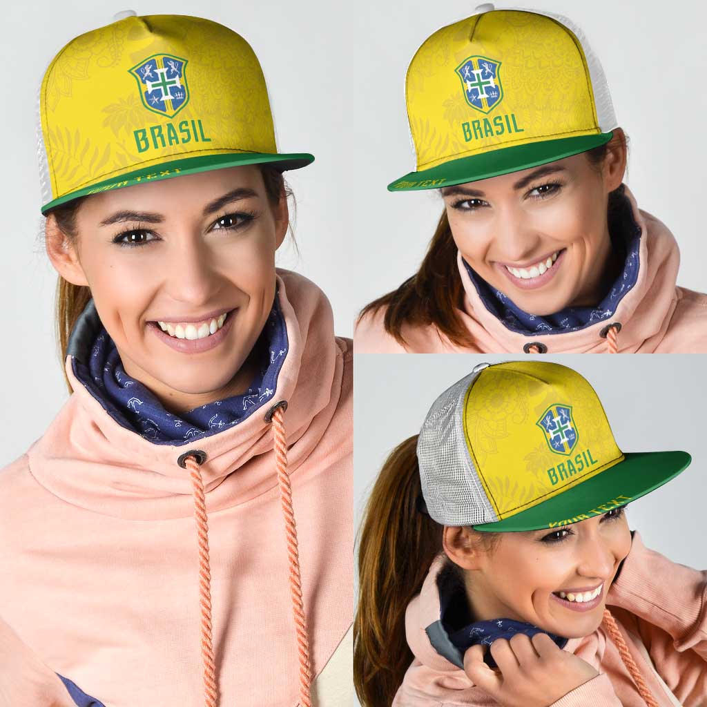 Personalized Brasil Concept Parrot Football Mesh Trucker Cap Macaw Bird Floral Tribal Edition 2026