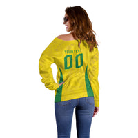 Custom Brasil Concept Parrot Football Off Shoulder Sweater Macaw Bird Floral Tribal Edition 2026