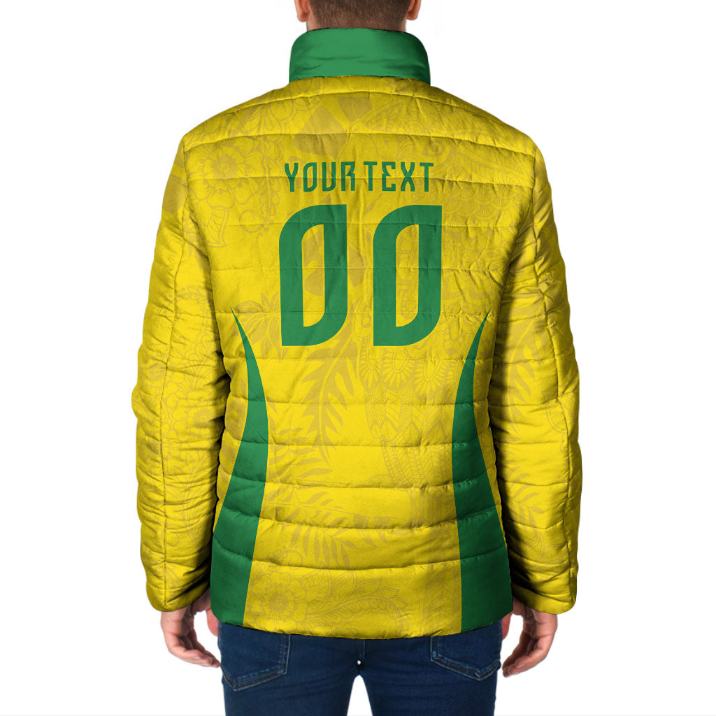 Custom Brasil Concept Parrot Football Padded Jacket Macaw Bird Floral Tribal Edition 2026