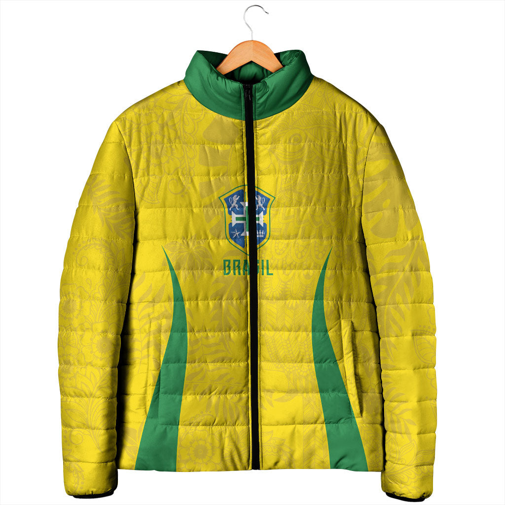 Custom Brasil Concept Parrot Football Padded Jacket Macaw Bird Floral Tribal Edition 2026