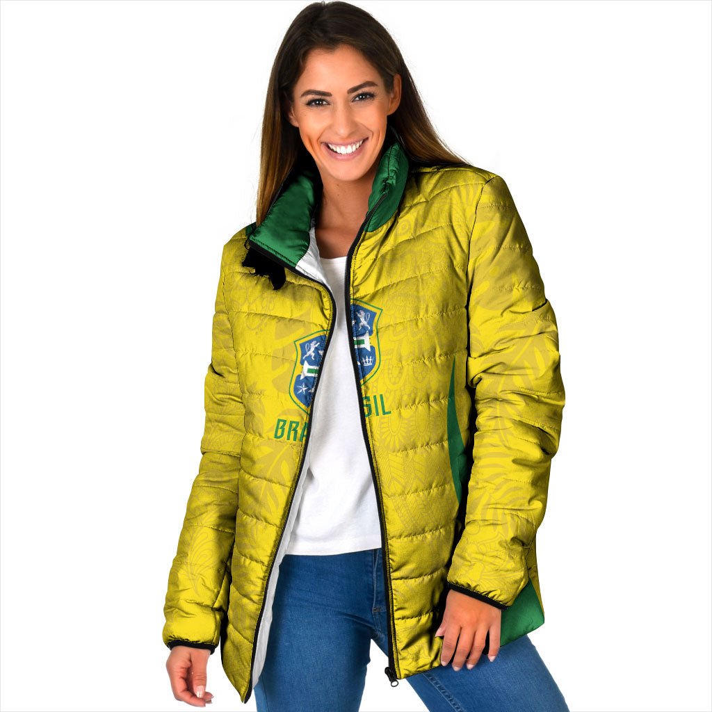 Custom Brasil Concept Parrot Football Padded Jacket Macaw Bird Floral Tribal Edition 2026