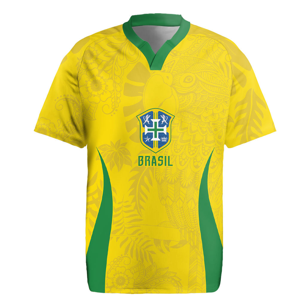 Custom Brasil Concept Parrot Football Rugby Jersey Macaw Bird Floral Tribal Edition 2026