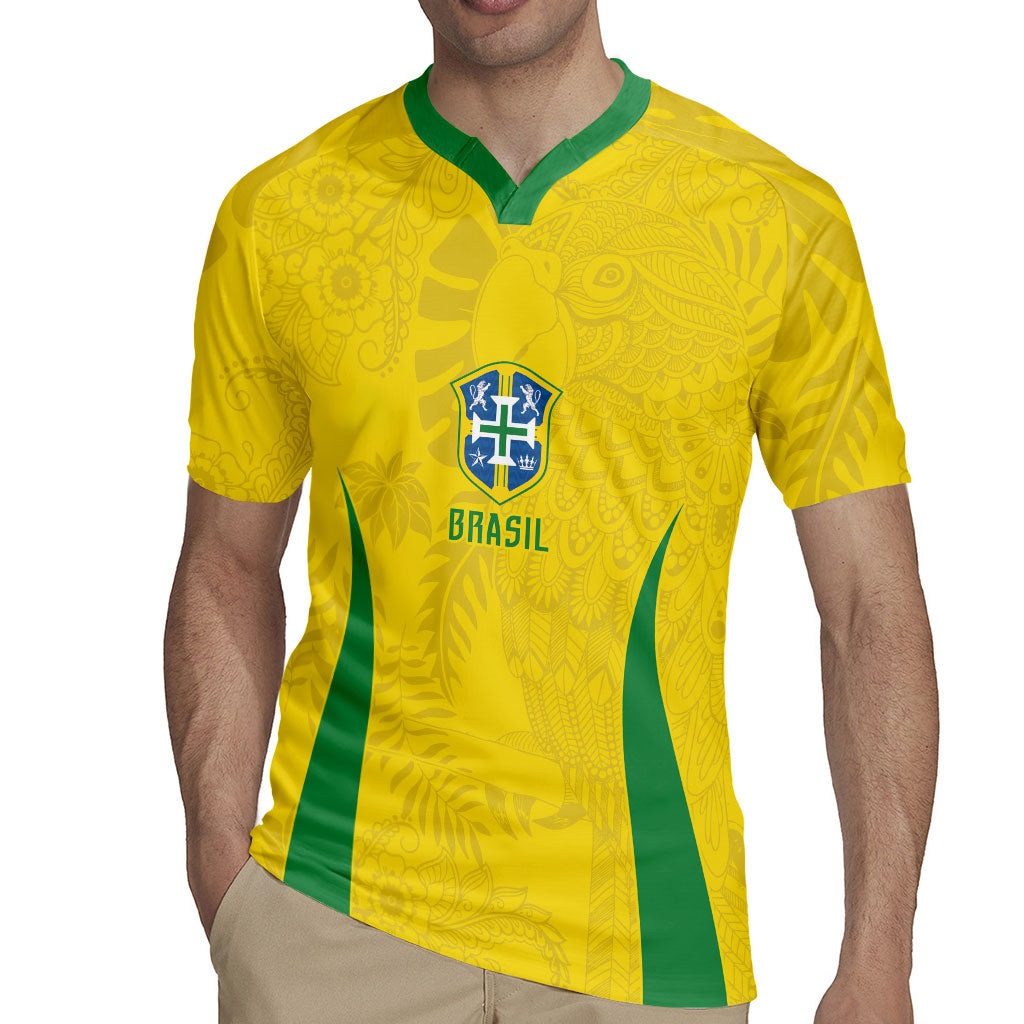 Custom Brasil Concept Parrot Football Rugby Jersey Macaw Bird Floral Tribal Edition 2026