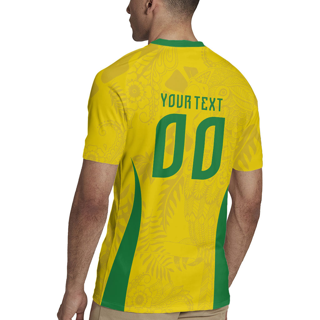 Custom Brasil Concept Parrot Football Rugby Jersey Macaw Bird Floral Tribal Edition 2026