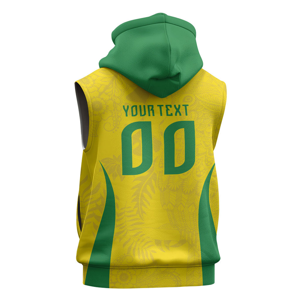 Custom Brasil Concept Parrot Football Sleeveless Zip Hoodie Macaw Bird Floral Tribal Edition 2026