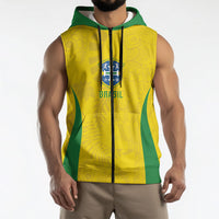 Custom Brasil Concept Parrot Football Sleeveless Zip Hoodie Macaw Bird Floral Tribal Edition 2026