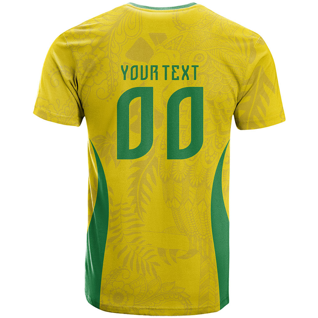 Custom Brasil Concept Parrot Football T Shirt Macaw Bird Floral Tribal Edition 2026