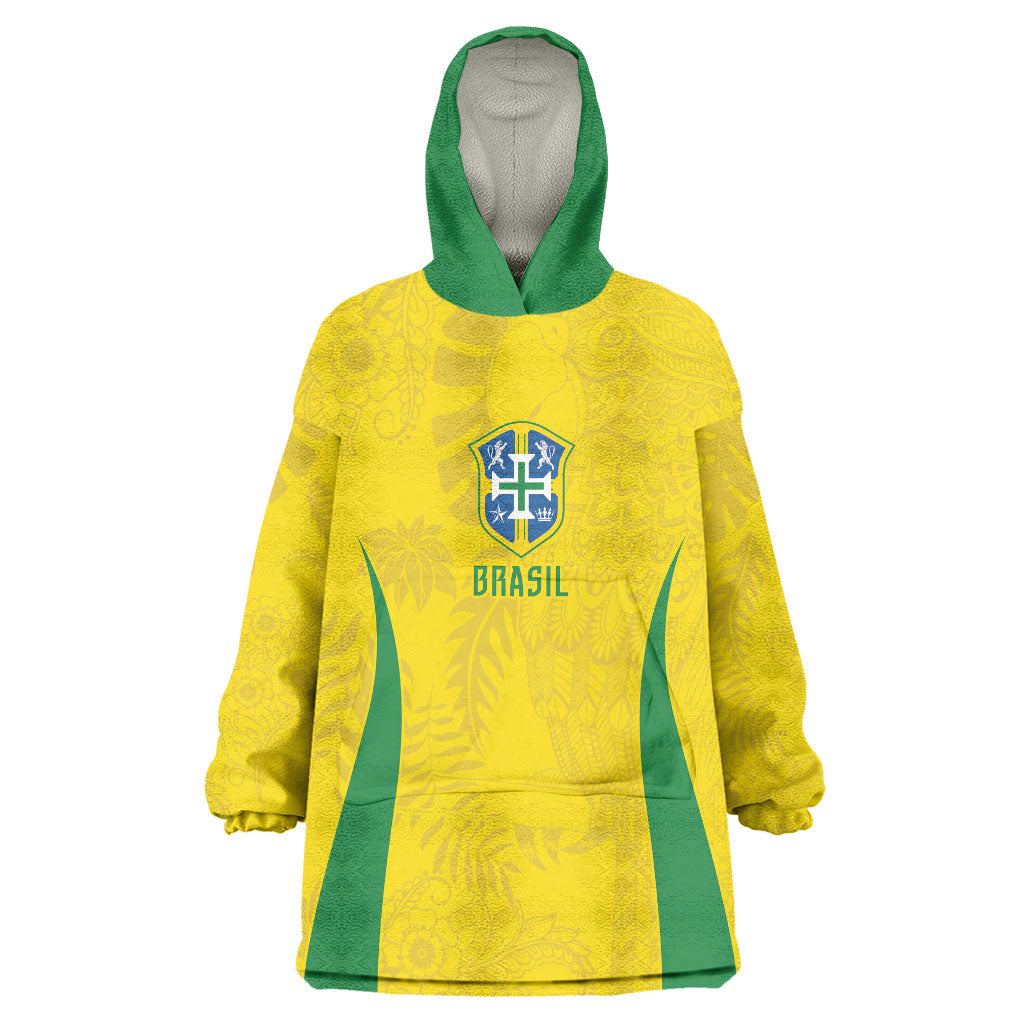 Custom Brasil Concept Parrot Football Wearable Blanket Hoodie Macaw Bird Floral Tribal Edition 2026
