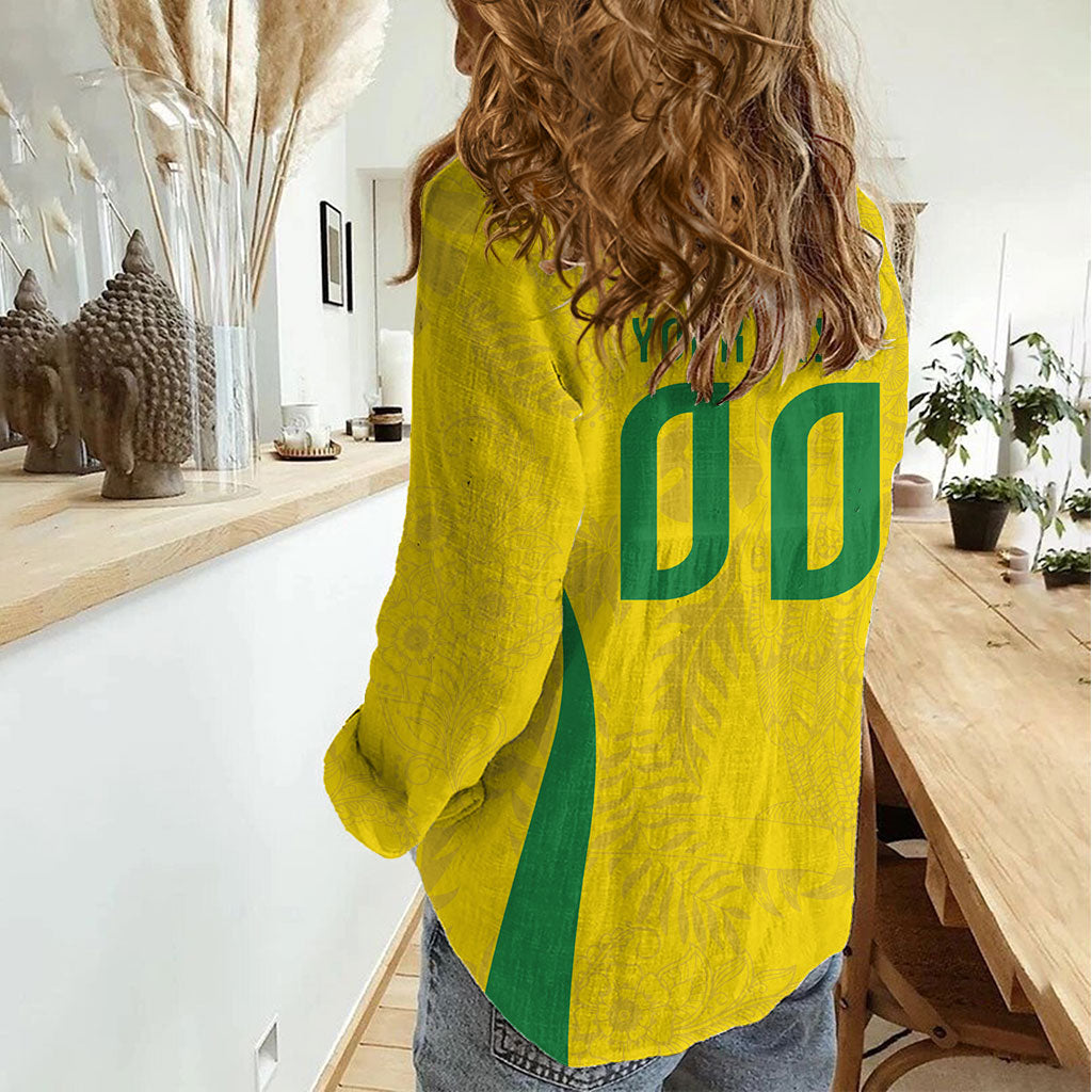 Custom Brasil Concept Parrot Football Women Casual Shirt Macaw Bird Floral Tribal Edition 2026