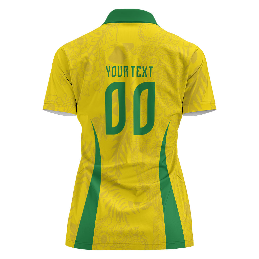 Custom Brasil Concept Parrot Football Women Polo Shirt Macaw Bird Floral Tribal Edition 2026