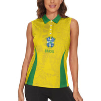 Custom Brasil Concept Parrot Football Women Sleeveless Polo Shirt Macaw Bird Floral Tribal Edition 2026