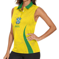 Custom Brasil Concept Parrot Football Women Sleeveless Polo Shirt Macaw Bird Floral Tribal Edition 2026
