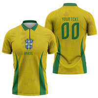 Custom Brasil Concept Parrot Football Zipper Polo Shirt Macaw Bird Floral Tribal Edition 2026