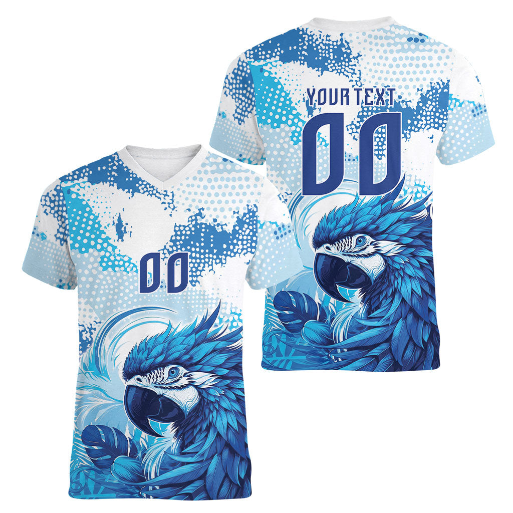 Custom Brasil Concept Parrot Football Women V-Neck T-Shirt Special Edition 2026