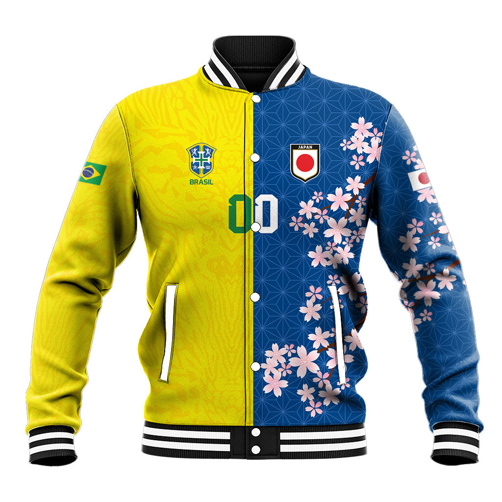 Custom Brazil Japan Football Baseball Jacket Cultural Fusion Heritage