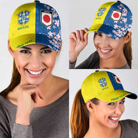 Personalized Brazil Japan Football Classic Cap Cultural Fusion Heritage