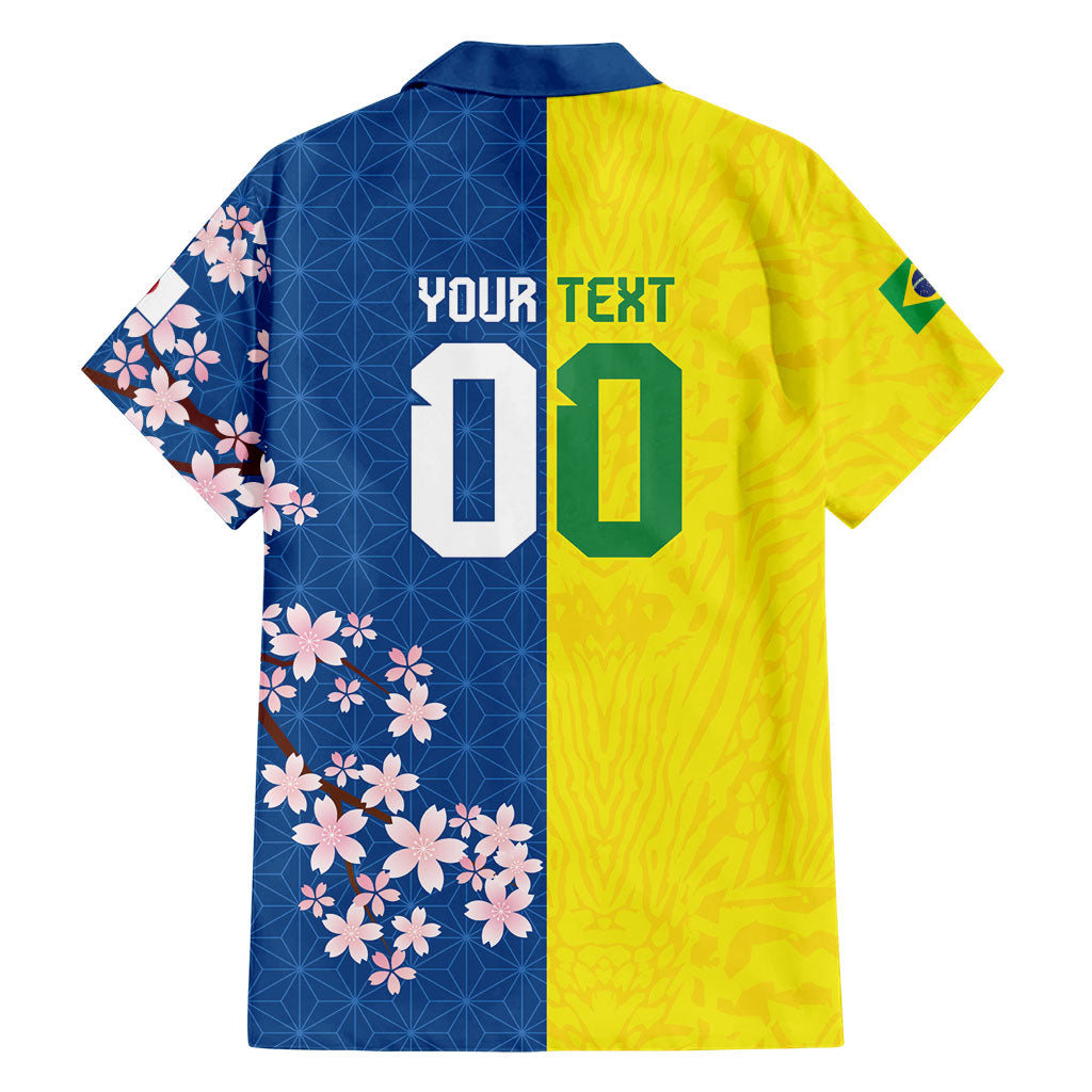 Custom Brazil Japan Football Hawaiian Shirt Cultural Fusion Heritage