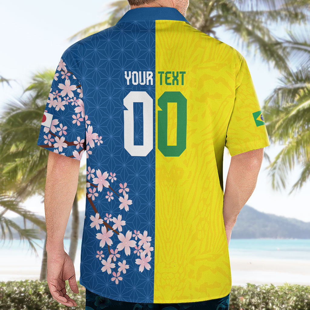 Custom Brazil Japan Football Hawaiian Shirt Cultural Fusion Heritage