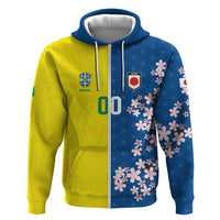 Custom Brazil Japan Football Hoodie Cultural Fusion Heritage