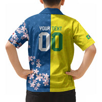 Custom Brazil Japan Football Kid Hawaiian Shirt Cultural Fusion Heritage LT9