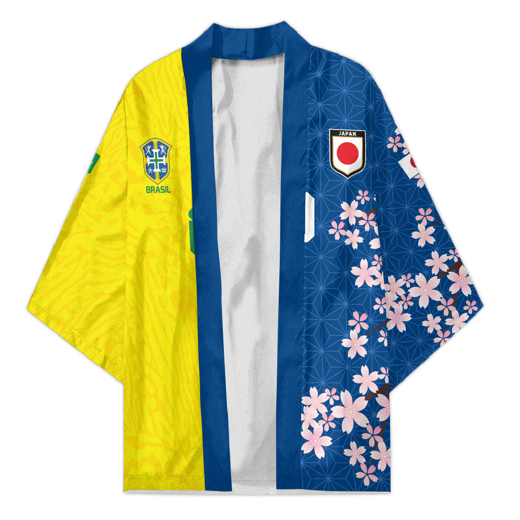 Custom Brazil Japan Football Kimono Cultural Fusion Heritage