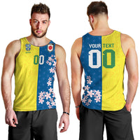 Custom Brazil Japan Football Men Tank Top Cultural Fusion Heritage