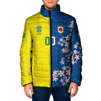 Custom Brazil Japan Football Padded Jacket Cultural Fusion Heritage