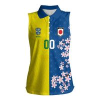 Custom Brazil Japan Football Women Sleeveless Polo Shirt Cultural Fusion Heritage