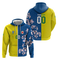 Custom Brazil Japan Football Zip Hoodie Cultural Fusion Heritage